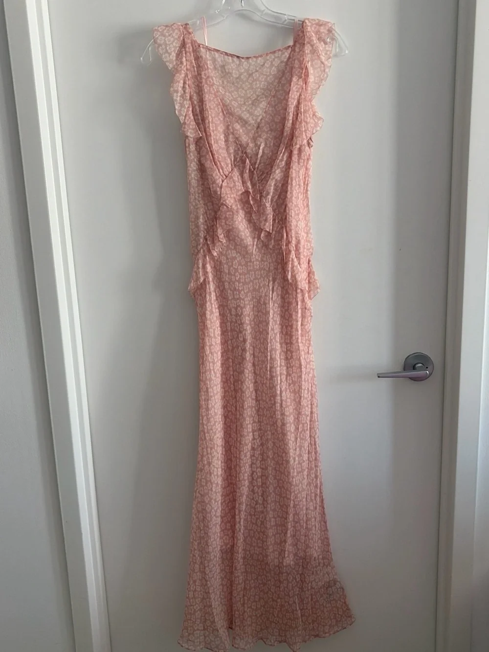Coach Soft Pink Lace Ruffle Cap-Sleeve Kids Dress
